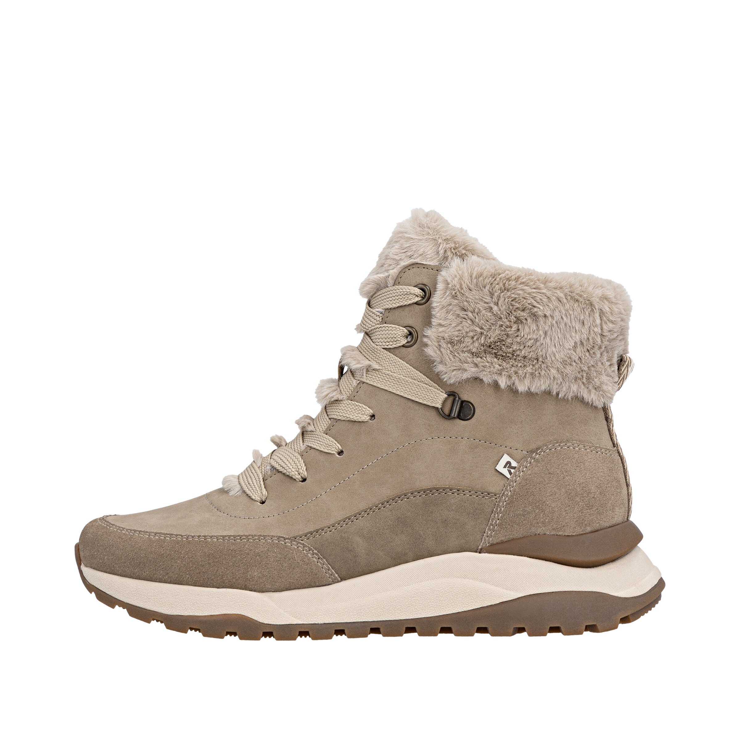 Bottines à lacets Rieker en beige