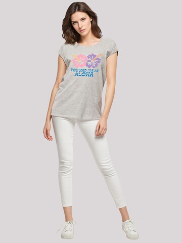 T-shirt 'You Had Me At Aloha' F4NT4STIC en gris
