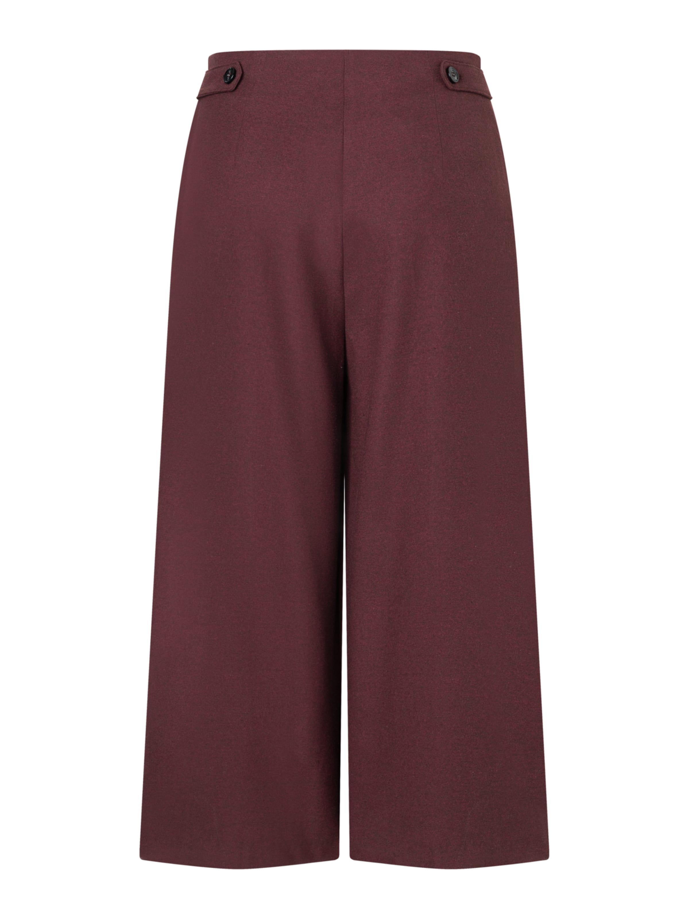 MORE & MORE Wide leg Pleat-Front Pants in Brown