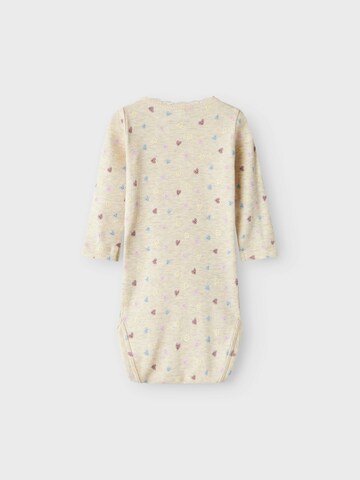 NAME IT Romper/bodysuit 'NBFSMILES' in Beige