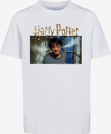 F4NT4STIC Shirt 'Harry Potter Steam Ears' in Wit: voorkant