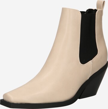 ONLY Chelsea boots i beige: framsida