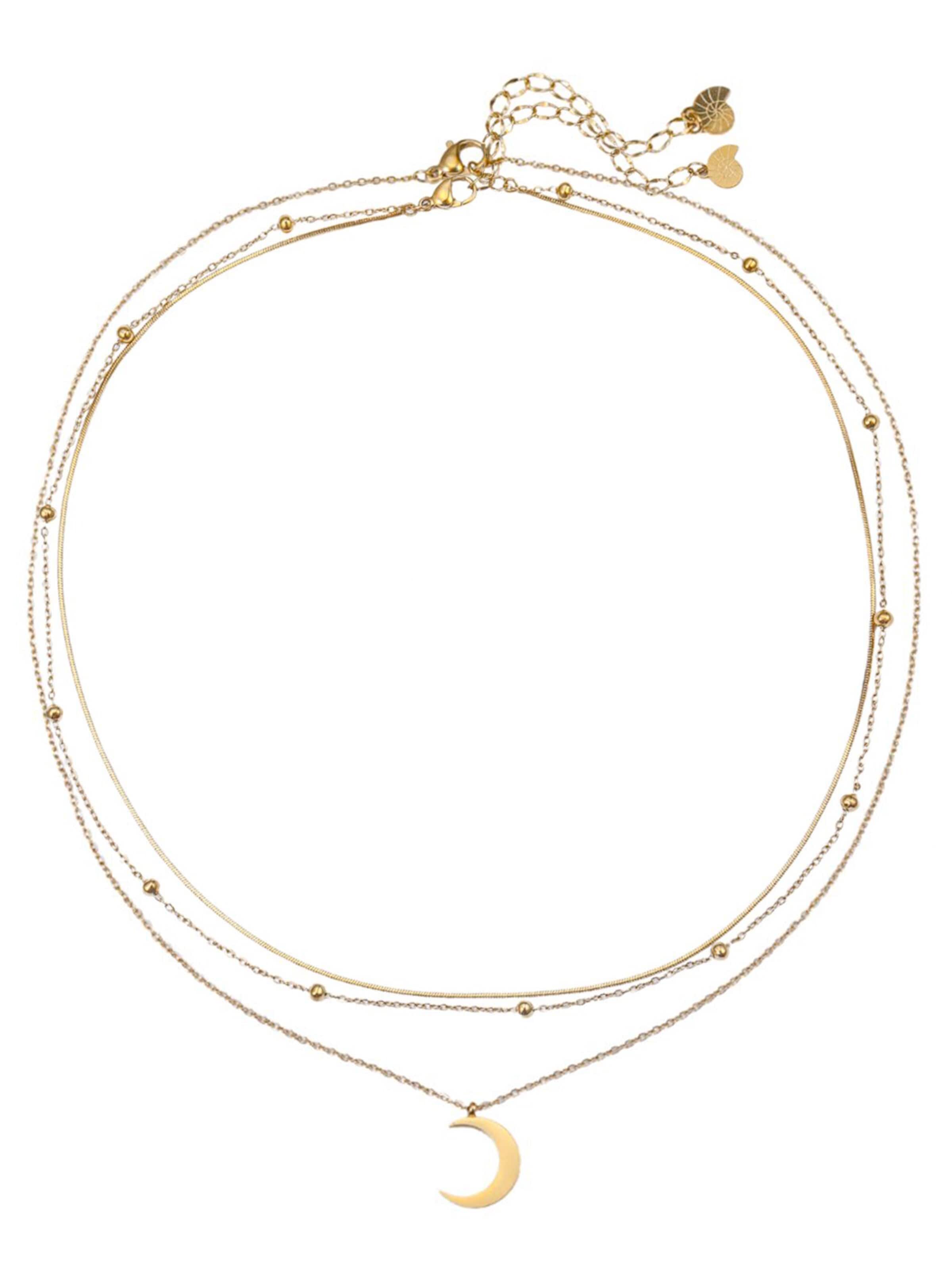 Hey Happiness Ketting 'Mond Set' in Goud
