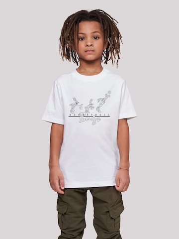 F4NT4STIC Shirt 'Looney Tunes Basketball Bugs' in Wit: voorkant