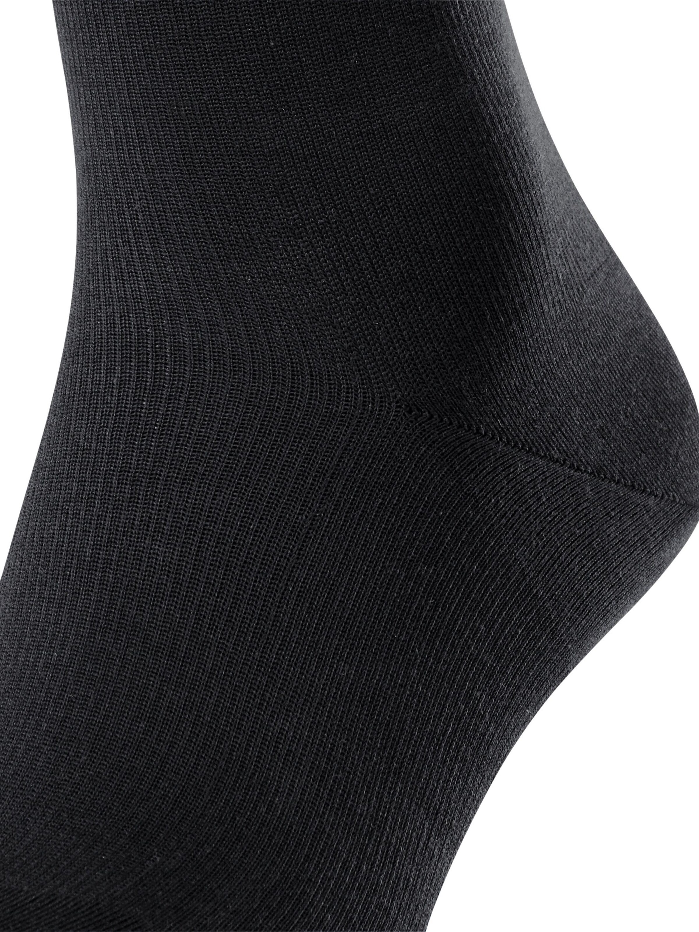 FALKE Knee High Socks 'Energizing Cotton' in Black