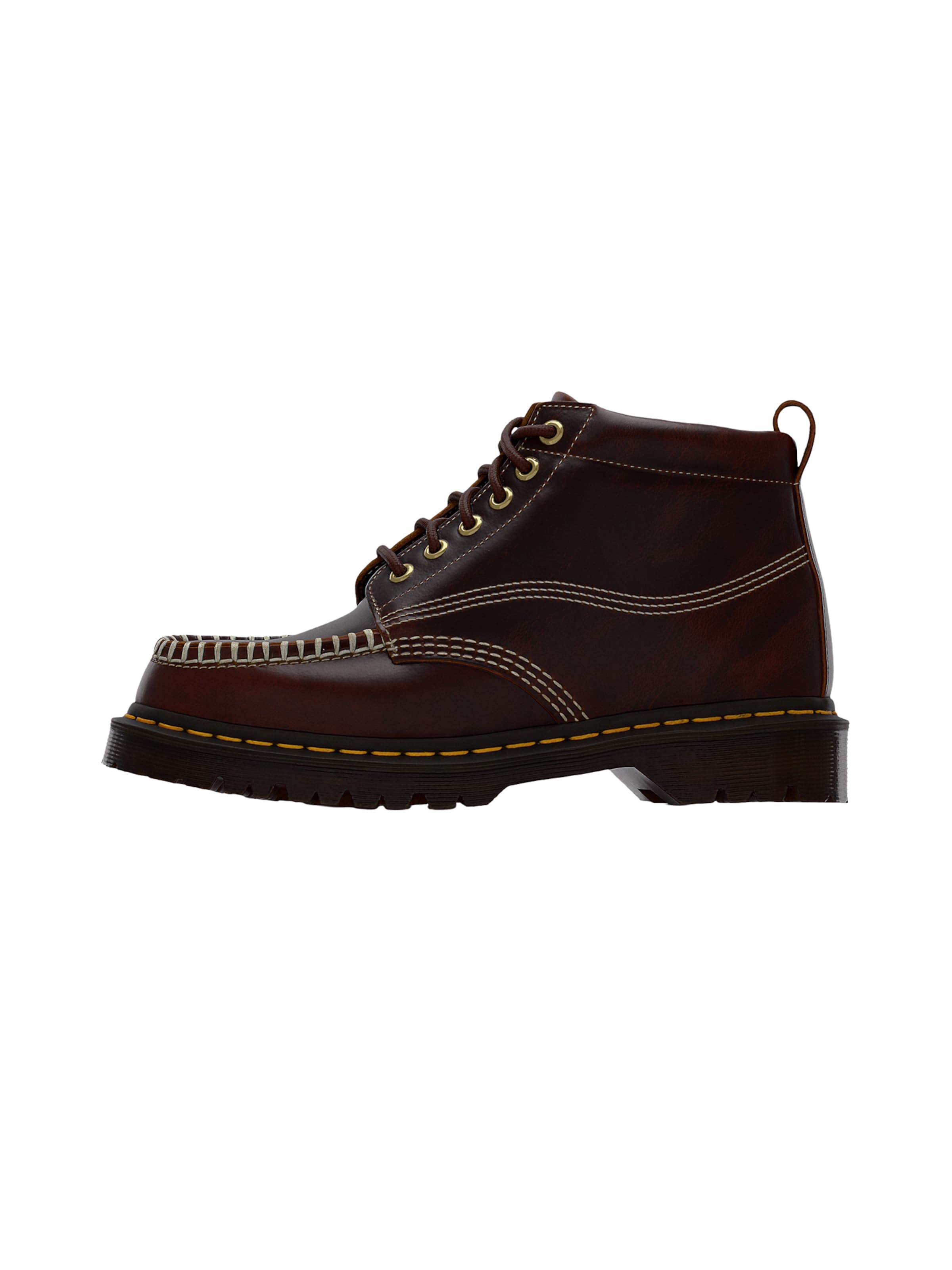 Dr. Martens Μπότες με κορδόνια 'Lowell' σε καφέ: μπροστά