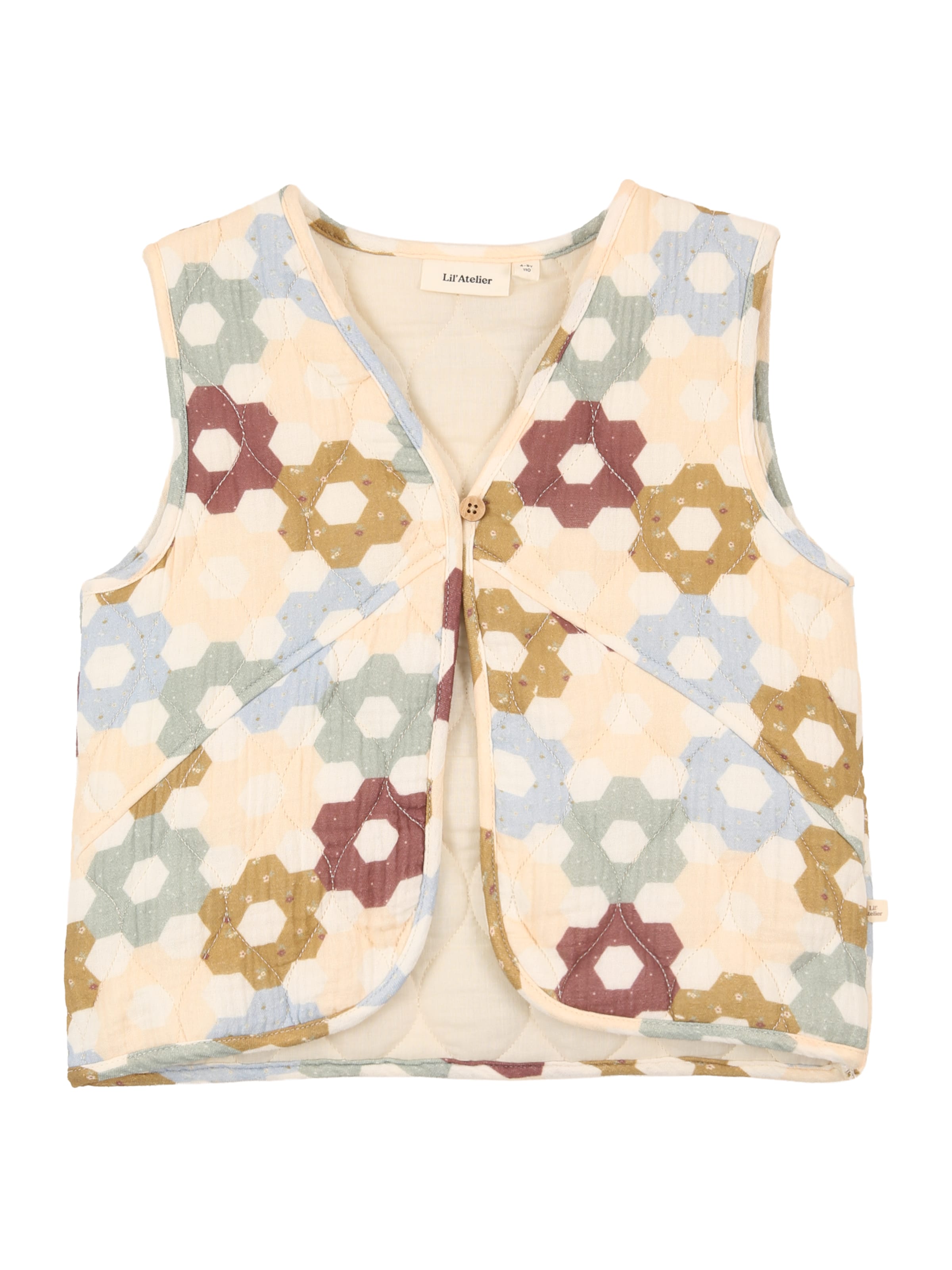 Lil'Atelier - Colete 'NMFTALIA' em bege: frente