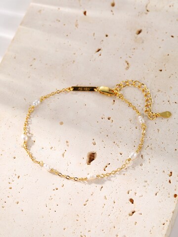 Braccialetto 'Pearl Line' di Hey Happiness in oro