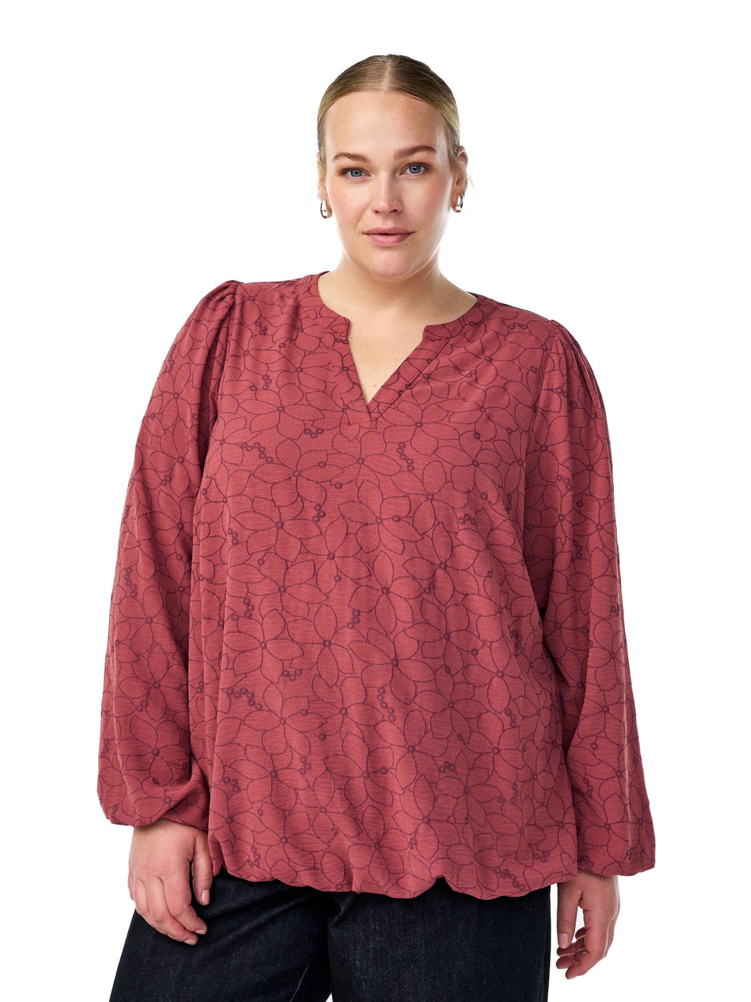 Zizzi Bluza 'Cabine' | rdeča barva: sprednja stran