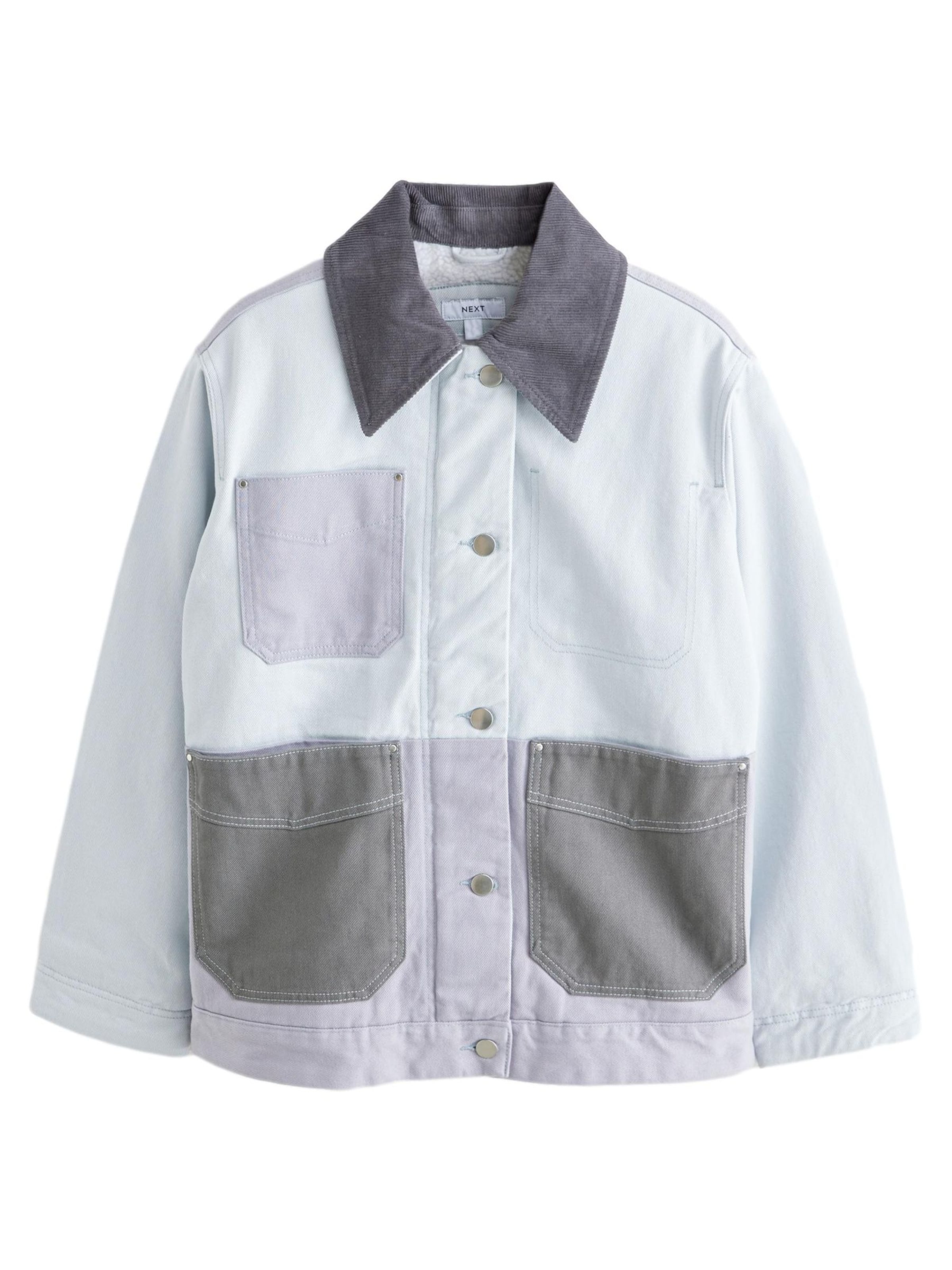 Next Övergångsjacka i blå: framsida