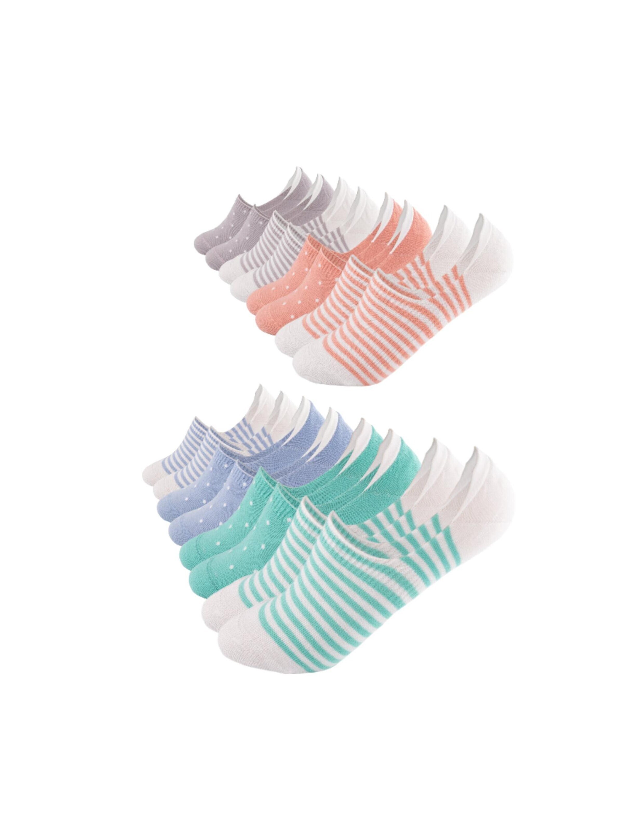 footnote Ankle socks 'Footnote Füßlinge - unsichtbare Low Cut Sneakersocken mit Silikon - 8 Paar' in Mixed colours: front