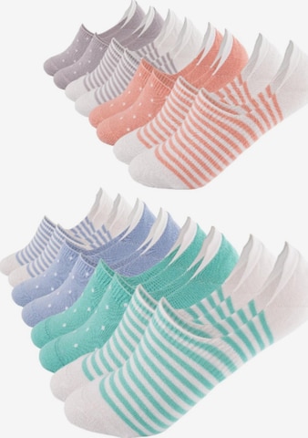 footnote Ankle socks 'Footnote Füßlinge - unsichtbare Low Cut Sneakersocken mit Silikon - 8 Paar' in Mixed colours: front