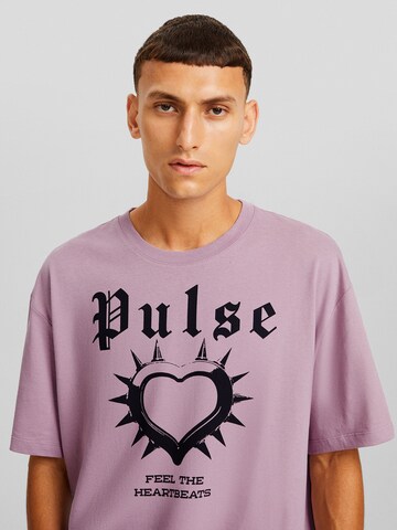 Bershka T-Shirt in Lila