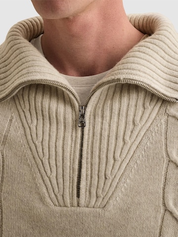 VANGUARD Tröja 'Pullover in 100% wool with cable-knit pattern' i grå
