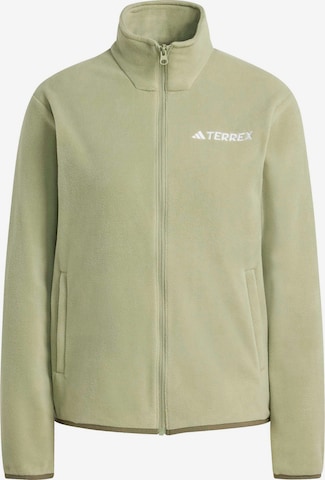 ADIDAS TERREX Funktionsfleecejacke 'Essentials' in Grün: Vorderseite
