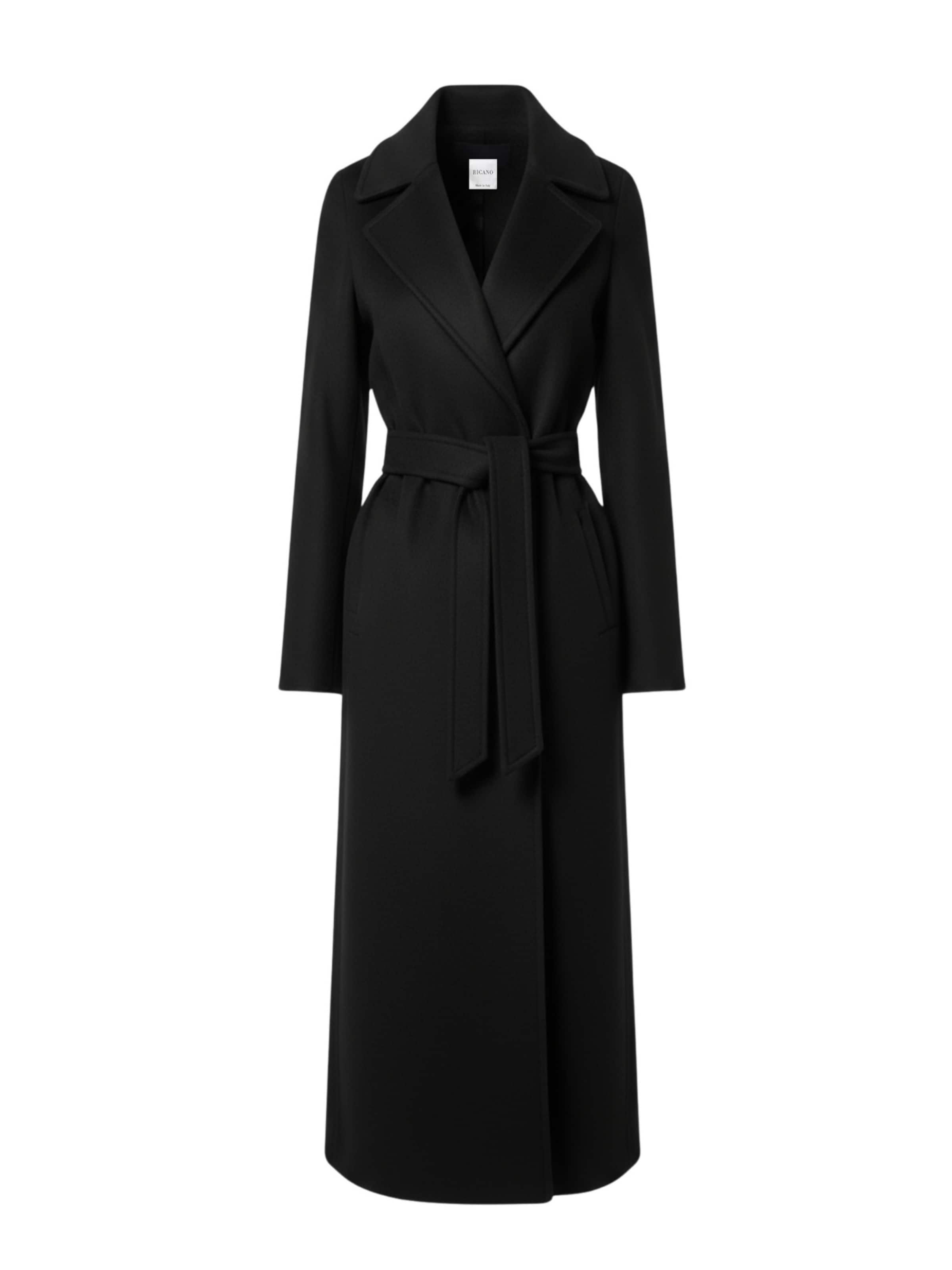 RICANO Mantel ' Lavinia ' in Schwarz: Vorderseite