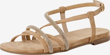 Sandales Tamaris en beige : devant