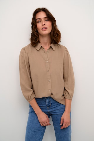 Camicia da donna 'KAmilia' di Kaffe in beige: frontale