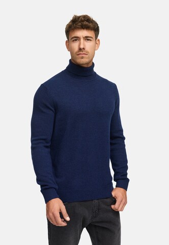 INDICODE JEANS Trui 'INMargous' in Blauw: voorkant