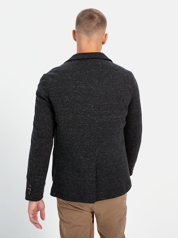 CAMEL ACTIVE Regular Fit 2-Knopf Sakko in melierter Optik in Schwarz