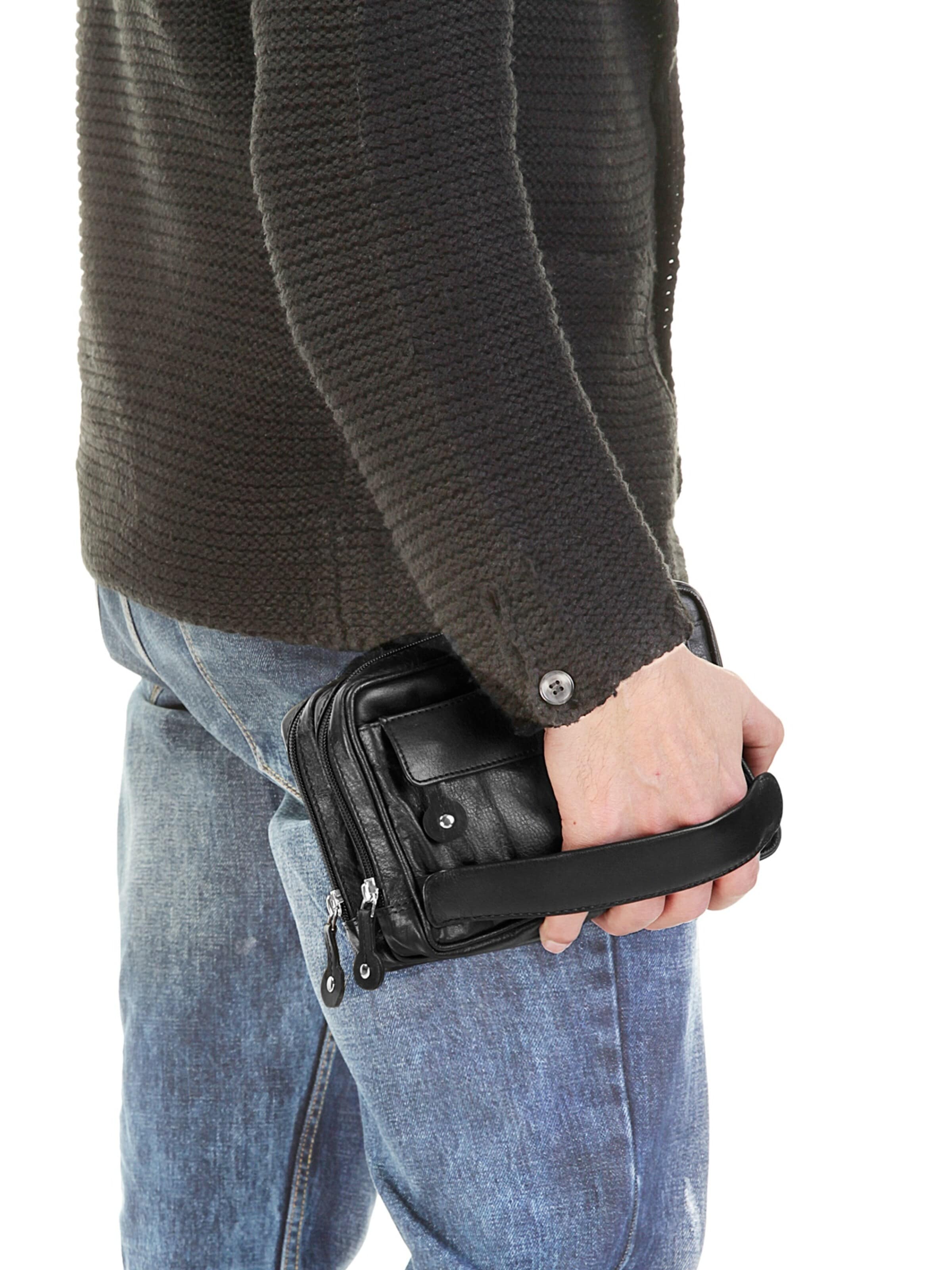 Poche ventrale Szuna en noir : devant