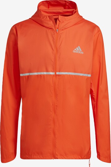ADIDAS SPORTSWEAR Veste de sport 'Own the Run' en gris argenté / orange, Vue avec produit