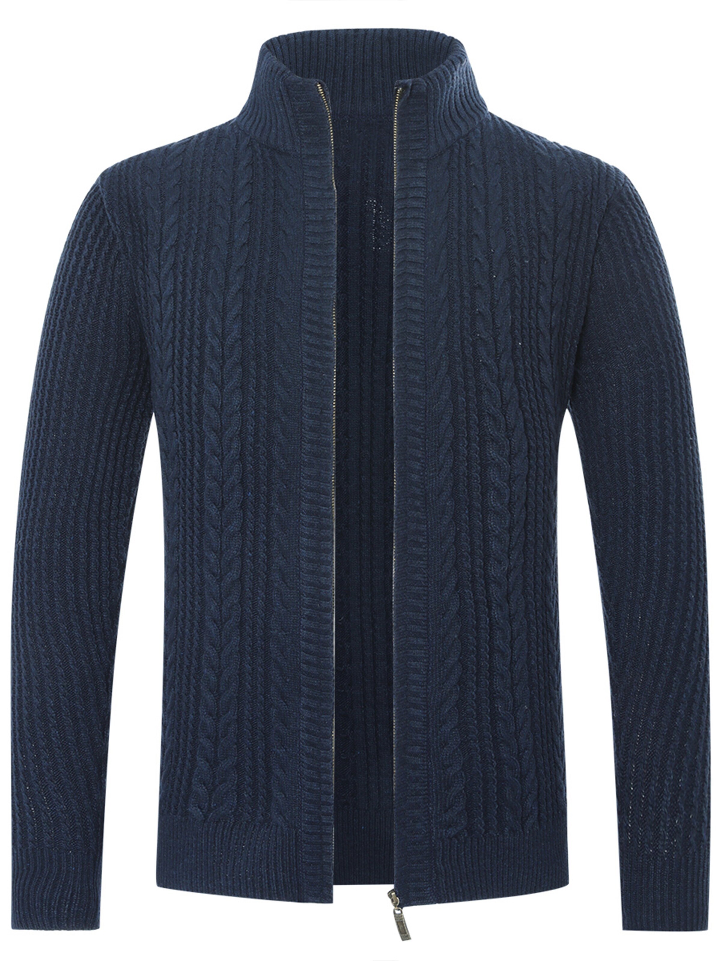 YOUTHUP Strickjacke 'Schmiegsam'‌‌‌ in Blau: Vorderseite