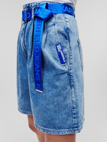KARL LAGERFELD JEANS Loose fit Pleat-front jeans in Blue