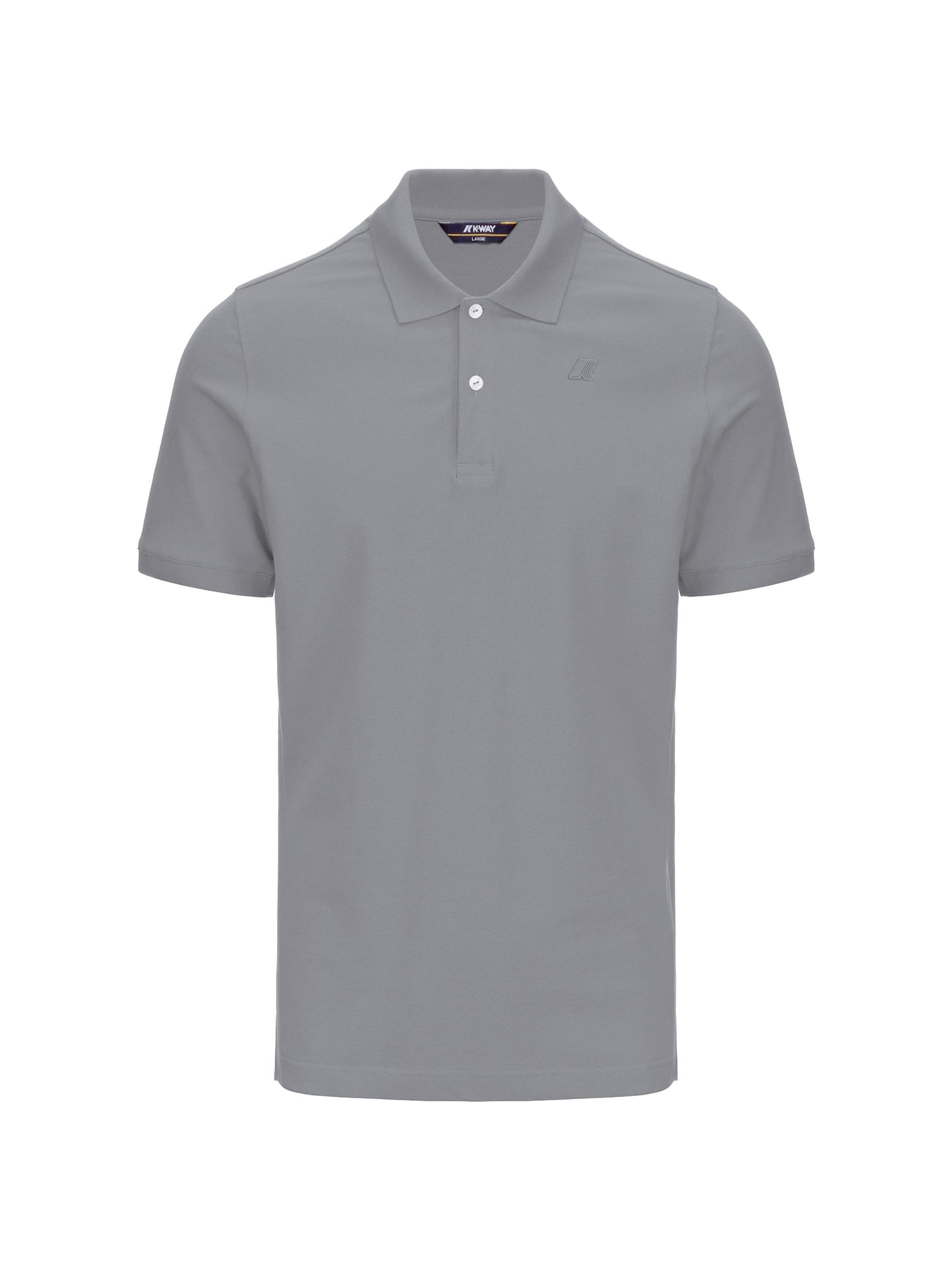K-Way Shirt 'K-WAY AMEDEE PIQUE SLIM T-Shirt e Polo' in Grijs: voorkant