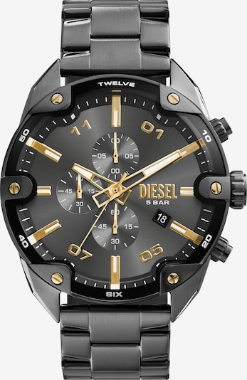 DIESEL Analoginen kello 'Spiked' värissä kulta / antrasiitti / hopea, Tuotenäkymä