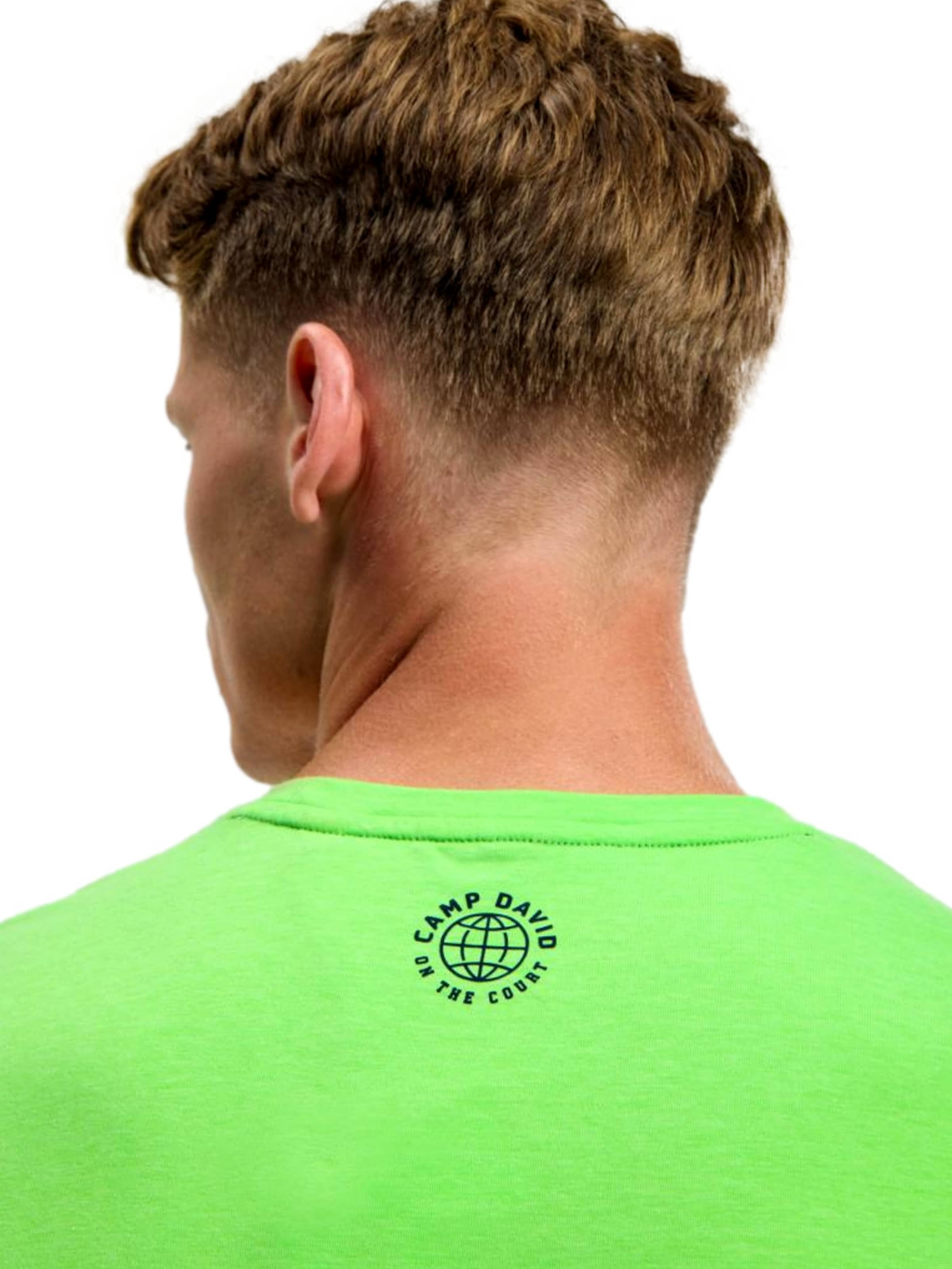 CAMP DAVID Shirt 'Game.Set.Match' in Green