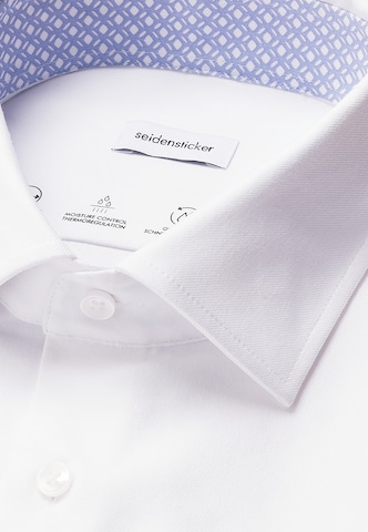 SEIDENSTICKER Slim Fit Businesshemd 'Schwarze Rose' in Weiß