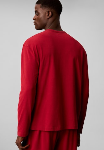 Pigiama lungo 'HOLIDAY' di Calvin Klein in rosso