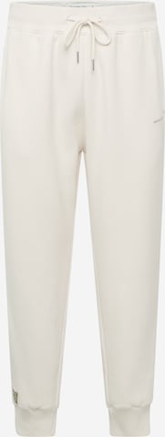 Abercrombie & Fitch Tapered Broek in Wit: voorkant