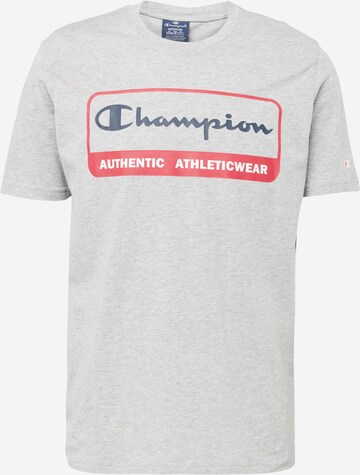 Champion Authentic Athletic Apparel Tričko – šedá: přední strana