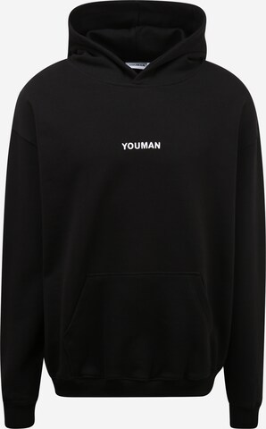 Youman Sweatshirt 'Joe' in Schwarz: predná strana