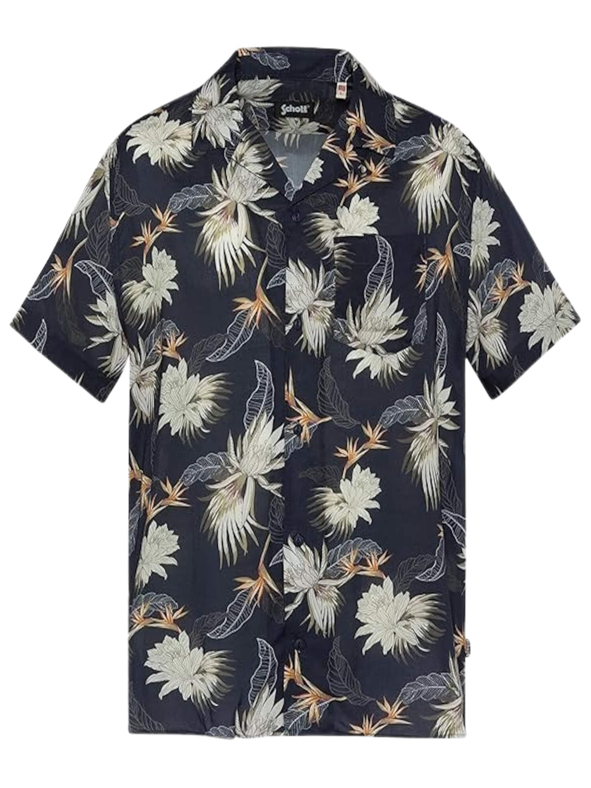 Schott NYC Regular Fit Skjorte 'SHRIVERA' i blå: forside