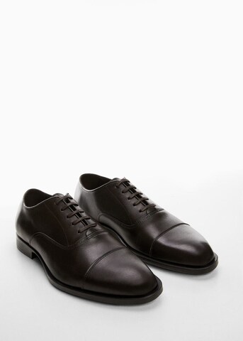 MANGO MAN Lace-Up Shoes 'Pauloin' in Brown