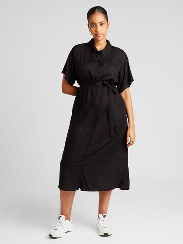 Vero Moda CurveKošulja haljina 'BUMPY' - crna boja