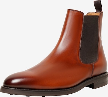 Henry Stevens Chelsea Boots in Brown: front