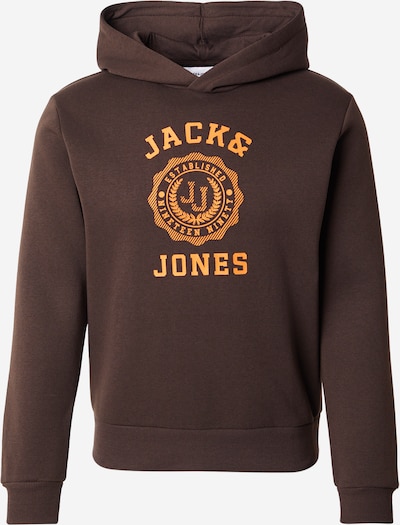 JACK & JONES Collegepaita 'JWHVICTO' värissä tummanruskea / oranssi / tummanoranssi, Tuotenäkymä