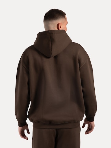 Smilodox Cedrik Basic Zipper Hoodie in Braun