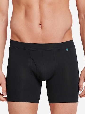 SCHIESSER Boxershorts 'Long Life Cotton' in Zwart: voorkant