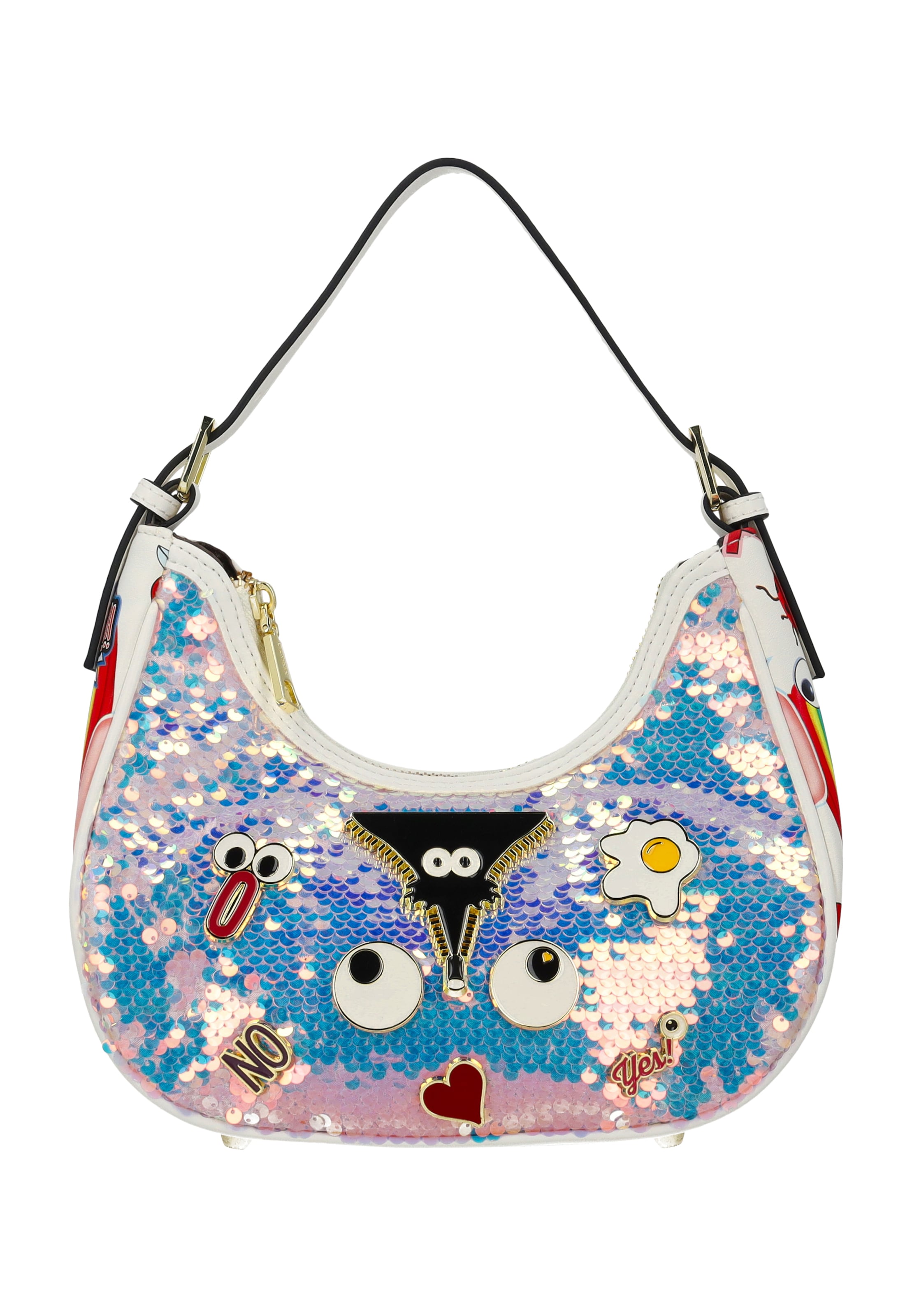 MYMO - Bolso de hombro 'Pop Eyetheme' en blanco: frente