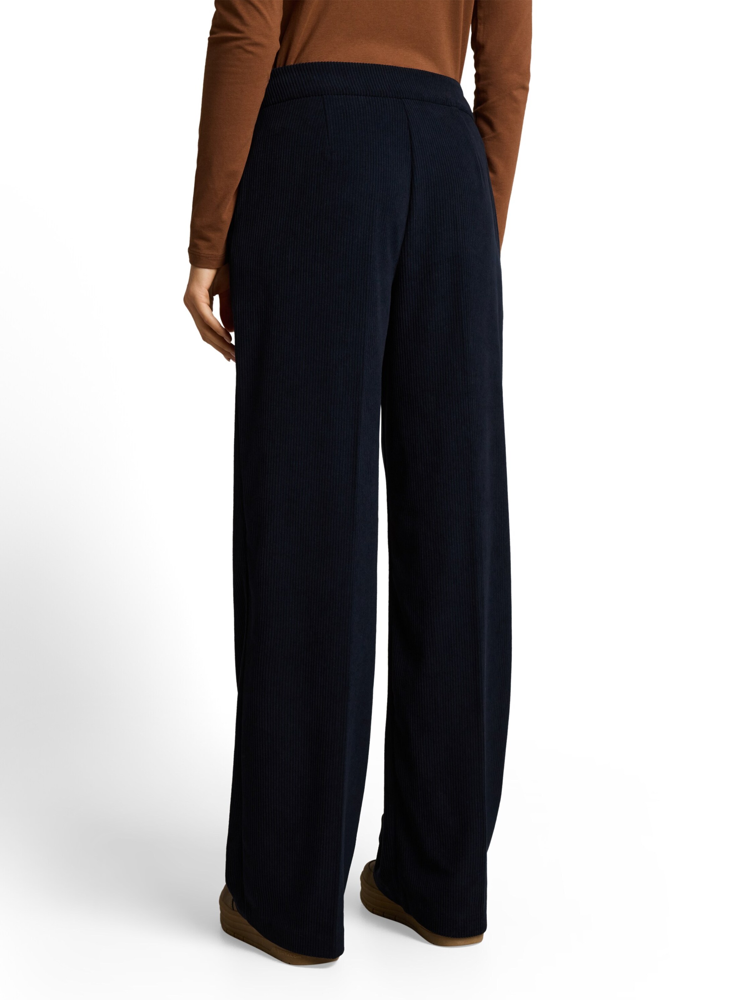 TOM TAILOR Wide leg Pantalon 'Lea' in Blauw
