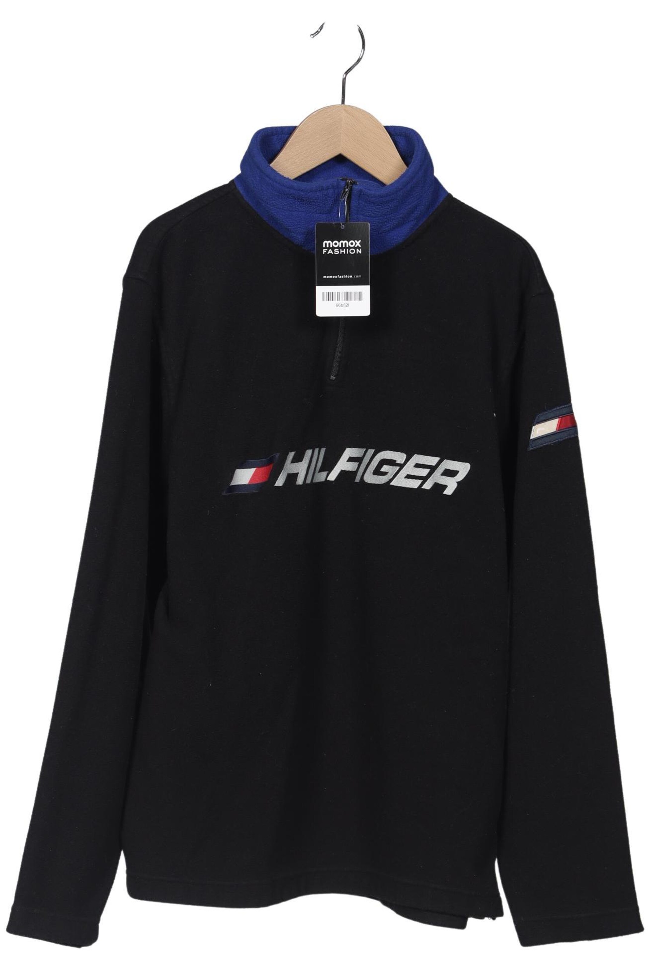 TOMMY HILFIGER Sweatshirt & Zip-Up Hoodie in M in Black: front
