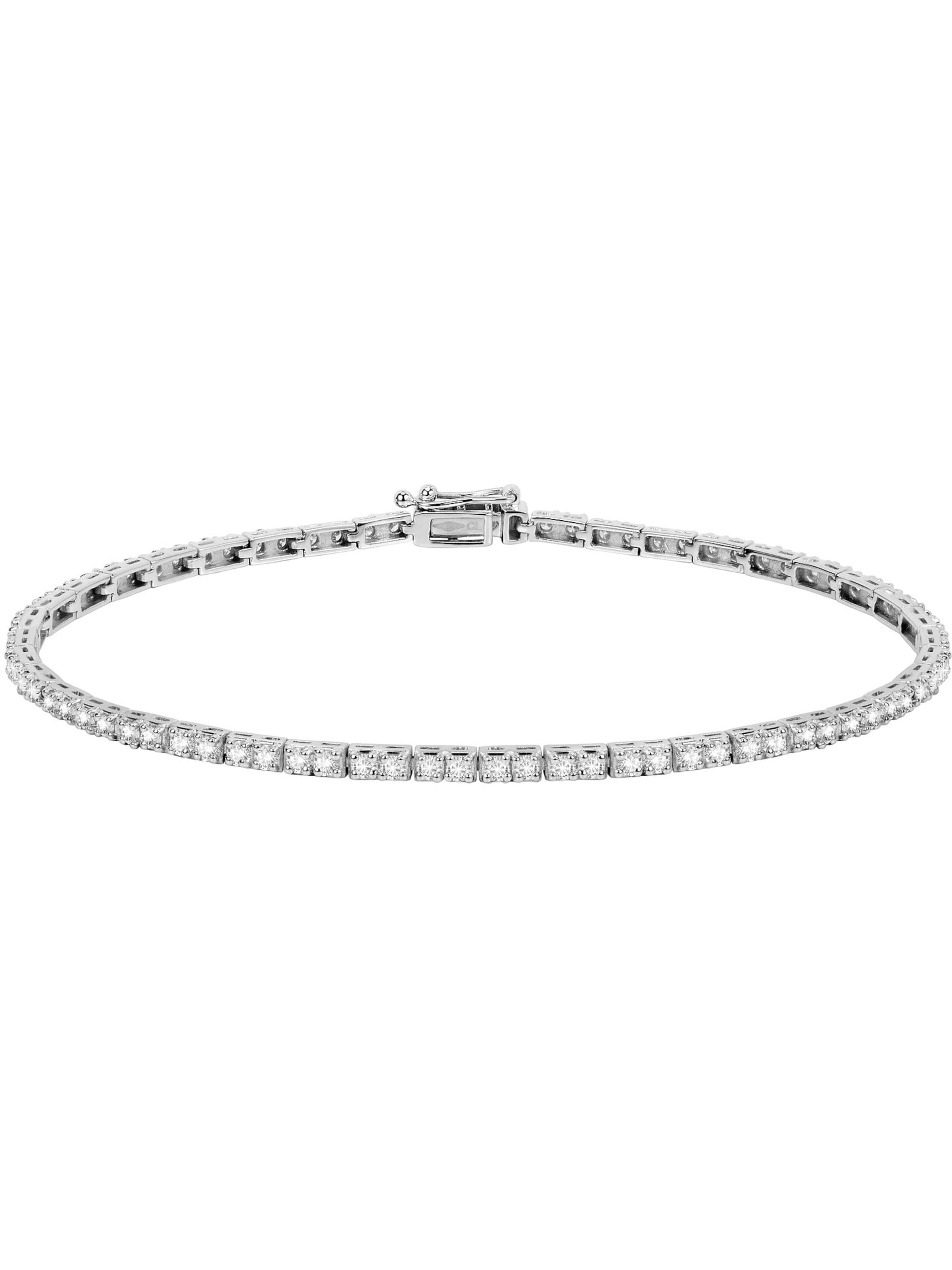 Live Diamond Bracelet in Silver: front