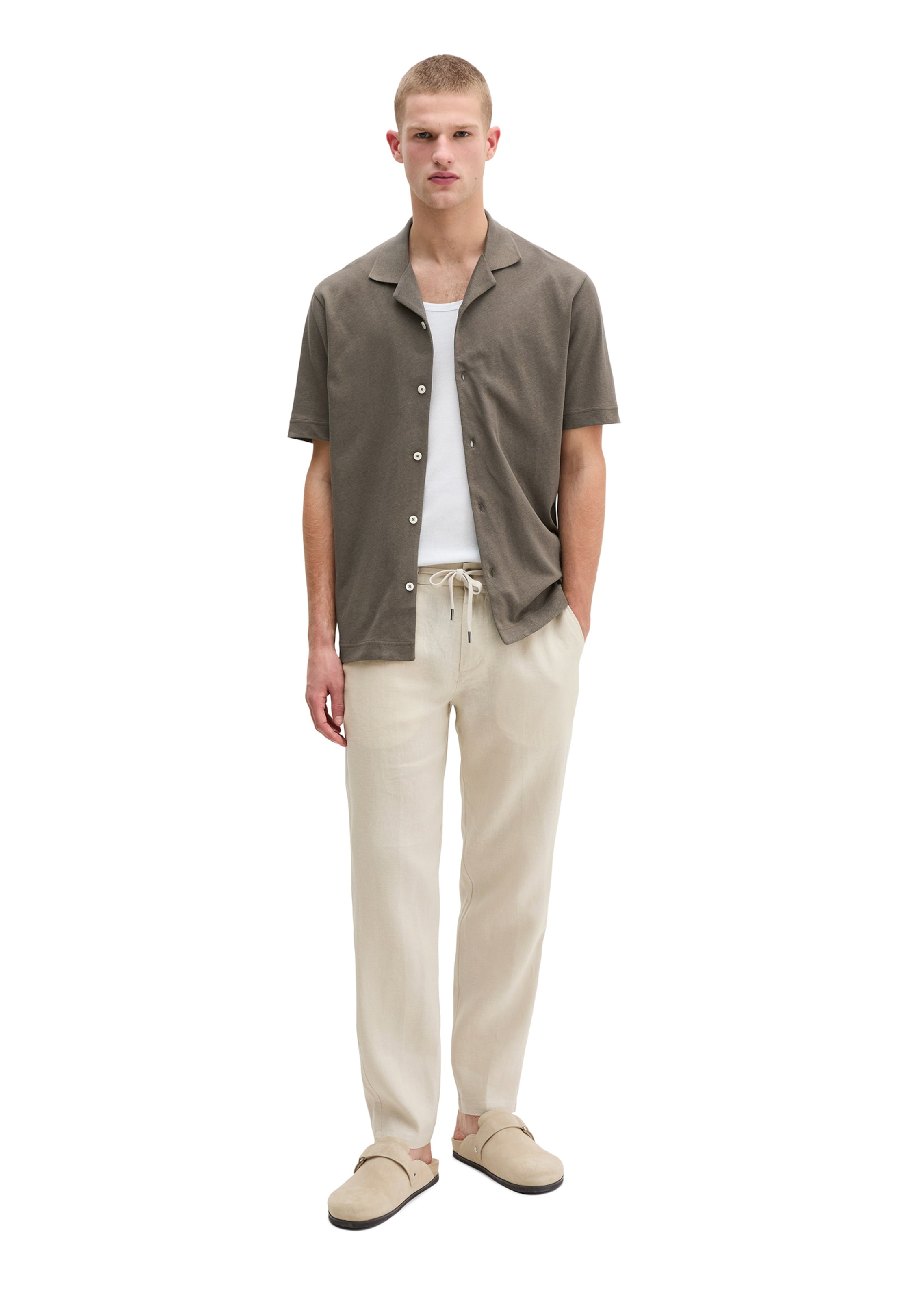 Marc O'Polo Regular fit Button Up Shirt in Brown