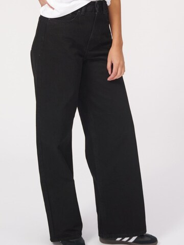 TeeShoppen Wide leg Jeans in Black