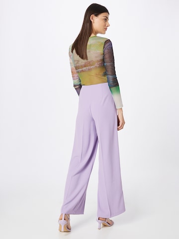 Wide Leg Pantalon à plis Warehouse en violet